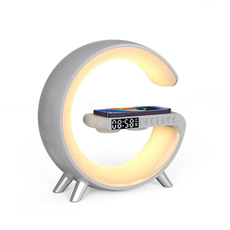 New Intelligent G Shaped LED Lamp Bluetooth Speake Wireless Charger Atmosphere Lamp App Control For Bedroom Home Decor - image 4
