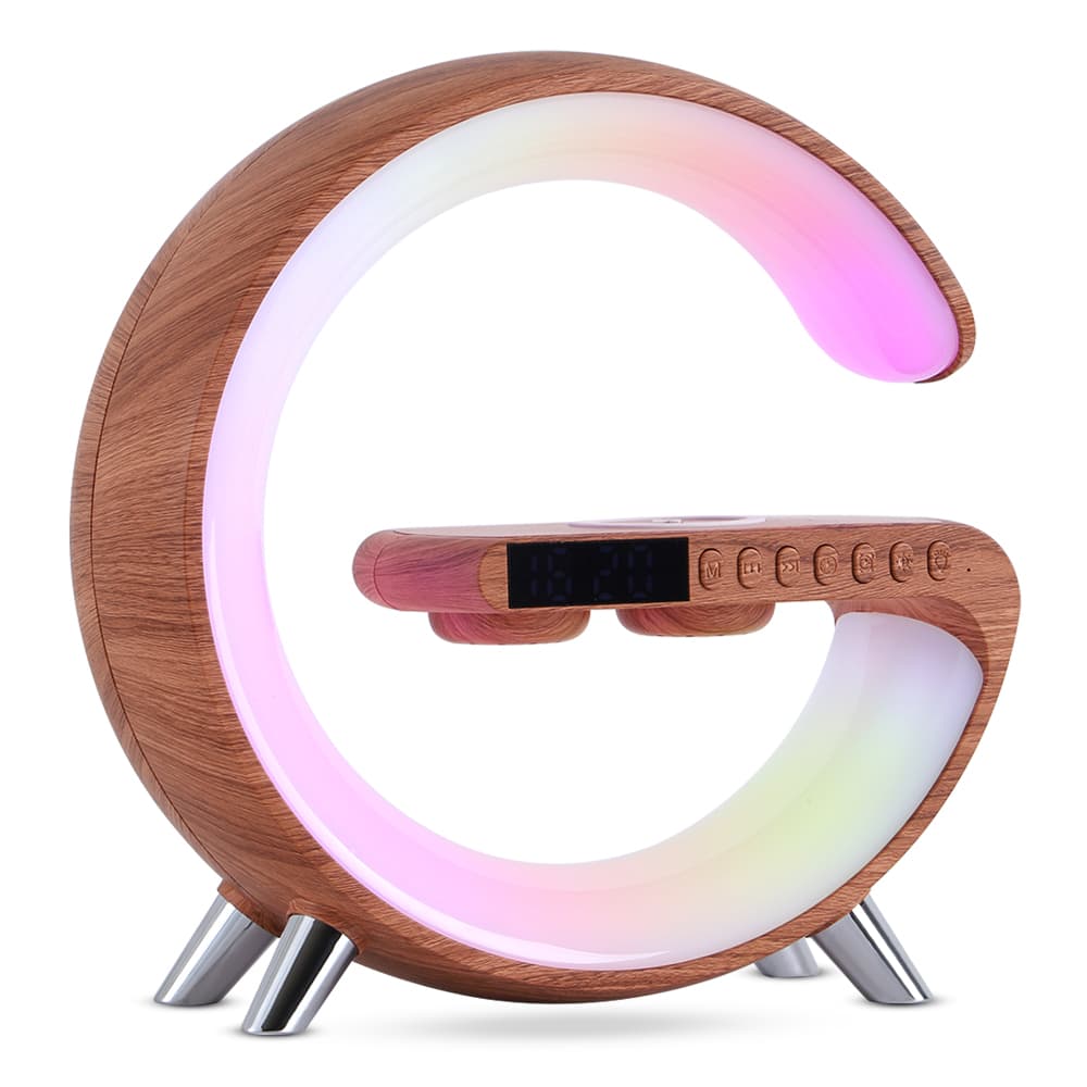 New Intelligent G Shaped LED Lamp Bluetooth Speake Wireless Charger Atmosphere Lamp App Control For Bedroom Home Decor - image 8