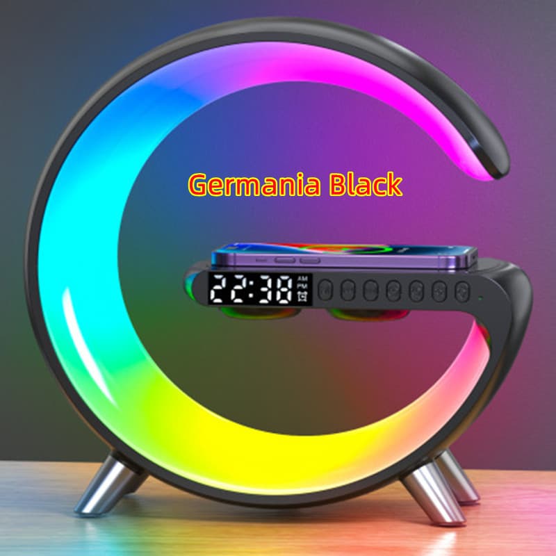 New Intelligent G Shaped LED Lamp Bluetooth Speake Wireless Charger Atmosphere Lamp App Control For Bedroom Home Decor - image 6