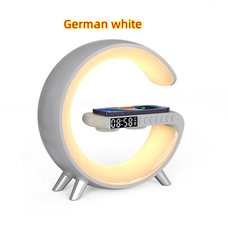 New Intelligent G Shaped LED Lamp Bluetooth Speake Wireless Charger Atmosphere Lamp App Control For Bedroom Home Decor - image 5