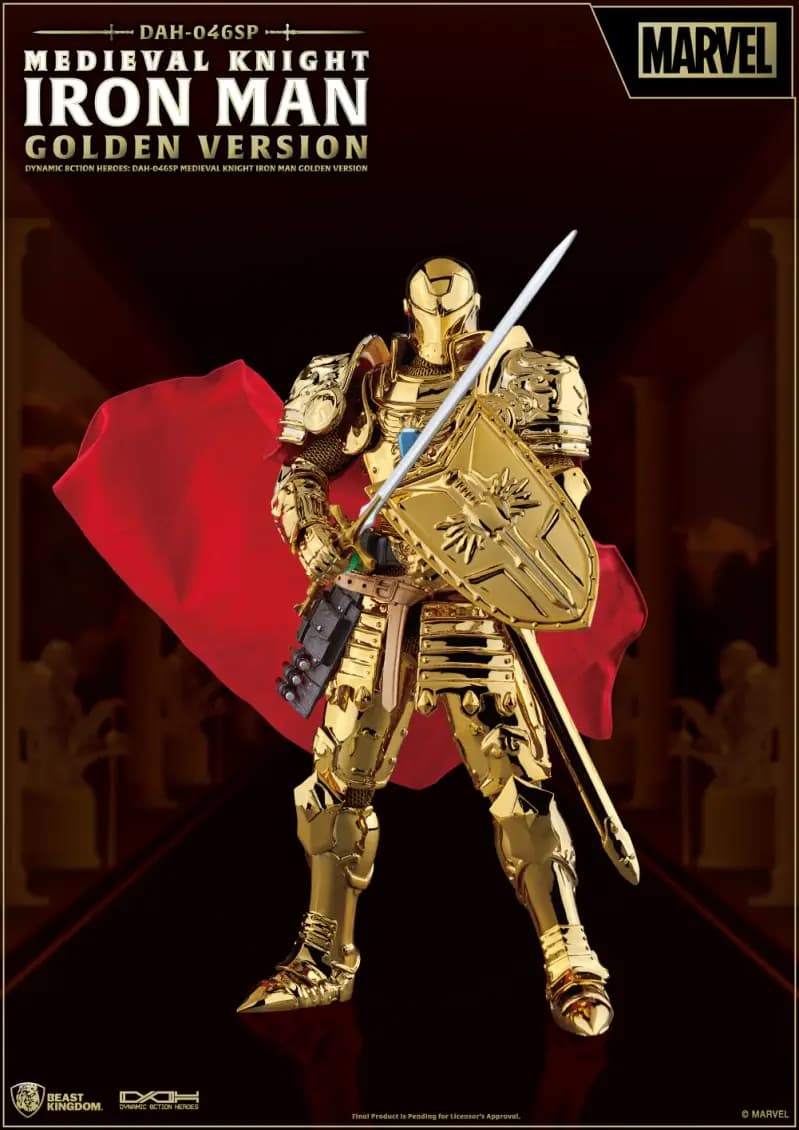 Medieval Knight Iron Man Golden Armor DAH-046SP Dynamic 8-Ction Action Figure - Exclusive - image 6