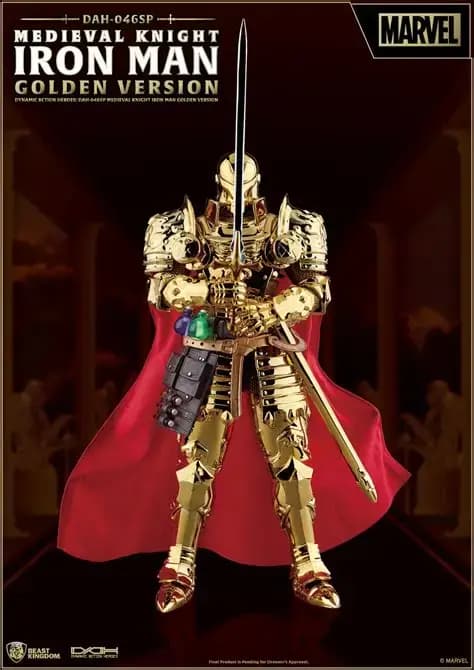Medieval Knight Iron Man Golden Armor DAH-046SP Dynamic 8-Ction Action Figure - Exclusive - image 5