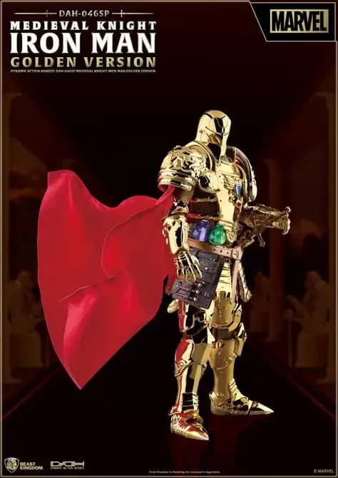 Medieval Knight Iron Man Golden Armor DAH-046SP Dynamic 8-Ction Action Figure - Exclusive - image 2