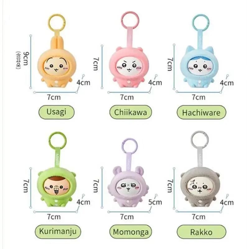 Chiikawa Pajamas Face Changing Blind Box Keychain Vinyl Figure PDQ/6 - image 2