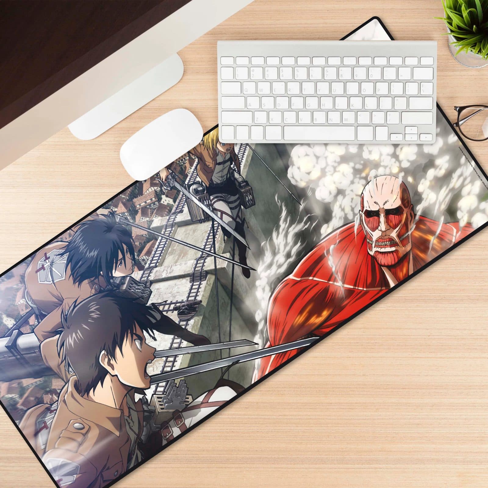 Attack on Titan Eren vs Colossal Titan XXL Desktop Mousepad - image 3