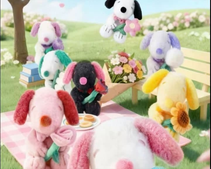 Snoopy Floral Series Plush Blind Box（PDQ/8）