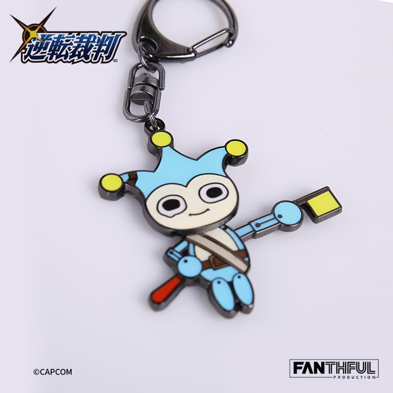 Ace Attorney Series Alloy Keychain-Blue Badger（Resale) - image 4