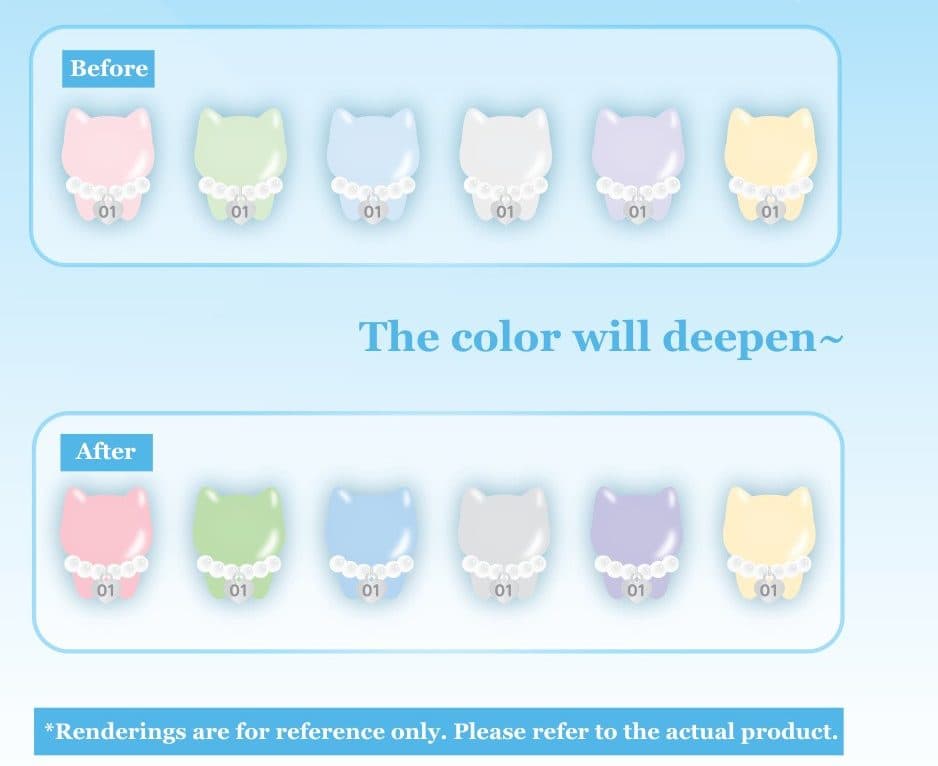 366 Days - UV Color-Changing Birthday Cat Charm (Set/384 pcs) with Display Shelve - image 3