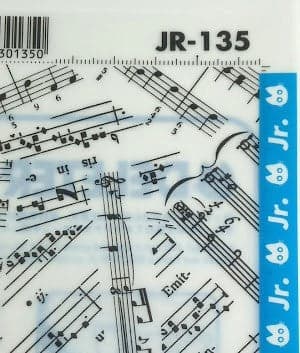 DELETER Jr. Screentone - 7.16"x9.96" (182mm x 253mm) - JR-135 (Musical Notes) - image 2