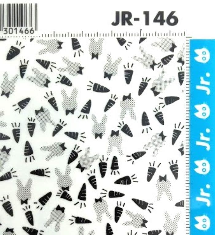 DELETER Jr. Screentone - 7.16" x 9.96" (182mm x 253mm) - JR-146 (carrots & rabbits) - image 2