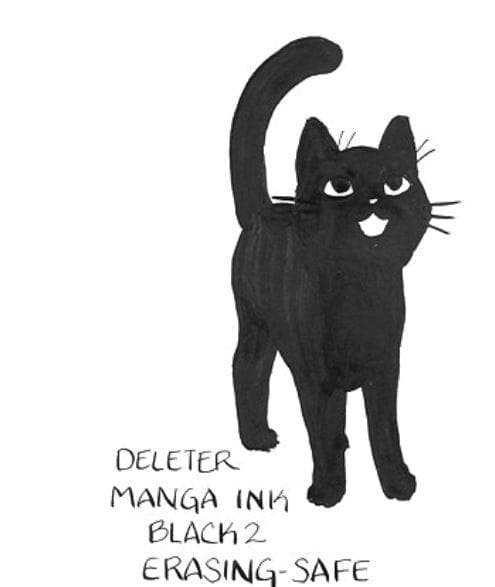 DELETER Black 2 Manga Ink - Erasing-Safe - 30ml Bottle - image 2
