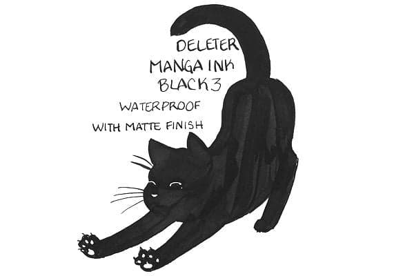 DELETER Black 3 Manga Ink - Waterproof Matte - 30ml Bottle - image 2