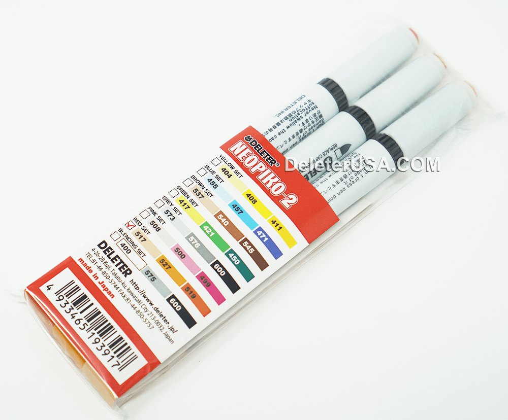 DELETER Neopiko-2 Dual-tipped Alcohol-based Marker - Red Set - image 2