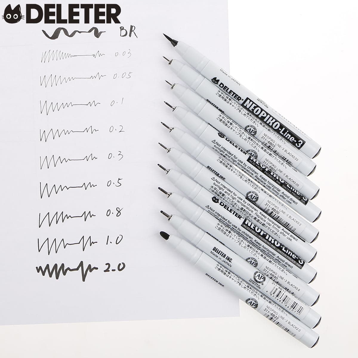 DELETER Neopiko-Line 3 - 2.0mm Multi-Liner Pen (Black) - image 2