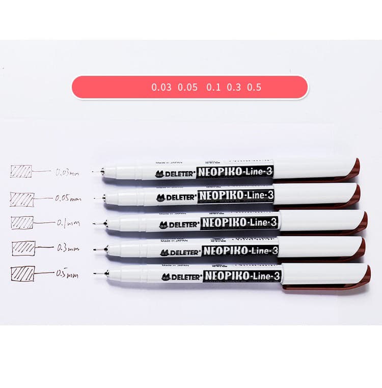 DELETER Neopiko-Line 3 - Multi-Liner Pen - Sepia Set - image 2