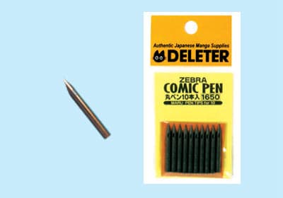 DELETER for ZEBRA Comic Pen Nib - Maru Pen Nibs - Pack of 10 (1650) - image 3