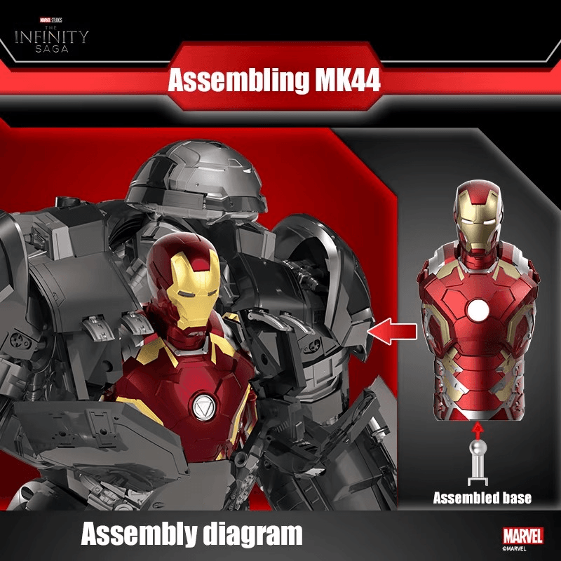 Marvel Iron Man 18 Inches Mark XLIV Hulkbuster LED Model Kit - image 2