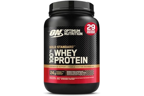Optimum Nutrition Gold Standard 100% Whey Protein Powder, Double Rich Chocolate 1.98 Pound (Packaging May Vary)