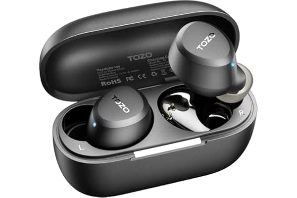 TOZO A1 Wireless Earbuds Bluetooth 5.3 Light Weight in Ear IPX5 Waterproof Headphones 2 Mic for AI Calls