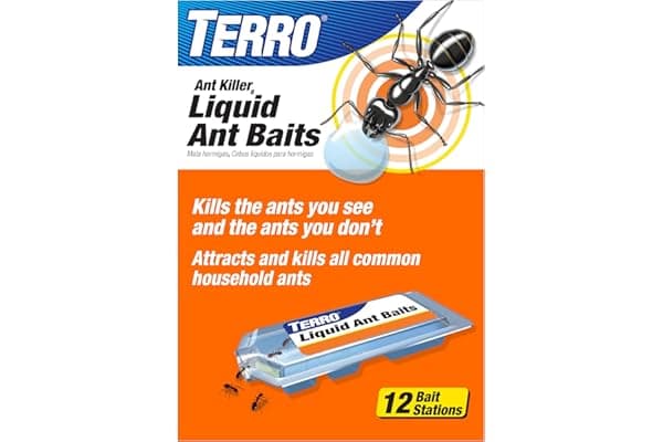 TERRO Ant Killer Bait Stations T300B - Liquid Bait to Eliminate Ants - Bait System - 12 Count Stations for Effective Indoor Ant Control