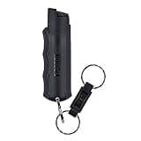 Sabre Pepper Spray - Quick Release Keychain for Easy Carry & Fast Access, Max Police Strength Self Defense OC Spray with UV Dye, 10 Sec. Spray Time, Finger Grip - Faster Aim,0.54 f