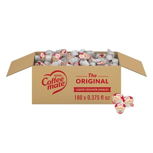 Nestle Coffee mate Coffee Creamer, Original, Liquid Creamer Singles, Non Dairy, No Refrigeration, 0.375 fl oz Tubs (Pack of 180)