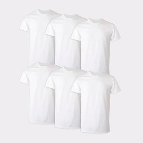 Hanes Men's Undershirt Packs, Stay-Tucked Soft Cotton Undershirts, Best Undershirts for Men, White/Black/Asstd Multipacks