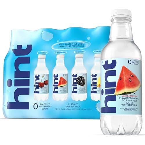 Hint Infused Bottled, Best Sellers Variety Pack - Sugar Free Flavored with Zero Calories, Natural Essences, and No Artificial Sweeteners - 16 Fl Oz (Pack of 12)