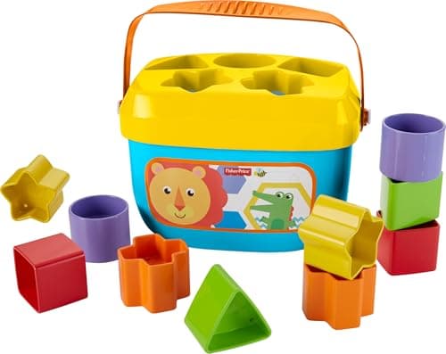 Fisher-Price Stacking Toy Baby's First Blocks Set of 10 Shapes for Sorting Play for Infants Ages 6+ Months