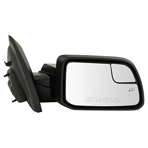 TRQ Passenger Side Mirror Assembly Power Heated Puddle Light Paint to Match Compatible with 2011 Ford Edge From 2-08-11 Production Date 2012-2014 Edge