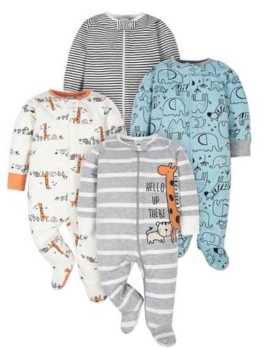 Gerber baby-boys 4 Pack Sleep 'N Play Footie