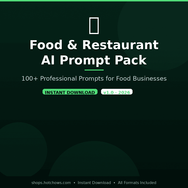 Food & Restaurant AI Prompt Pack