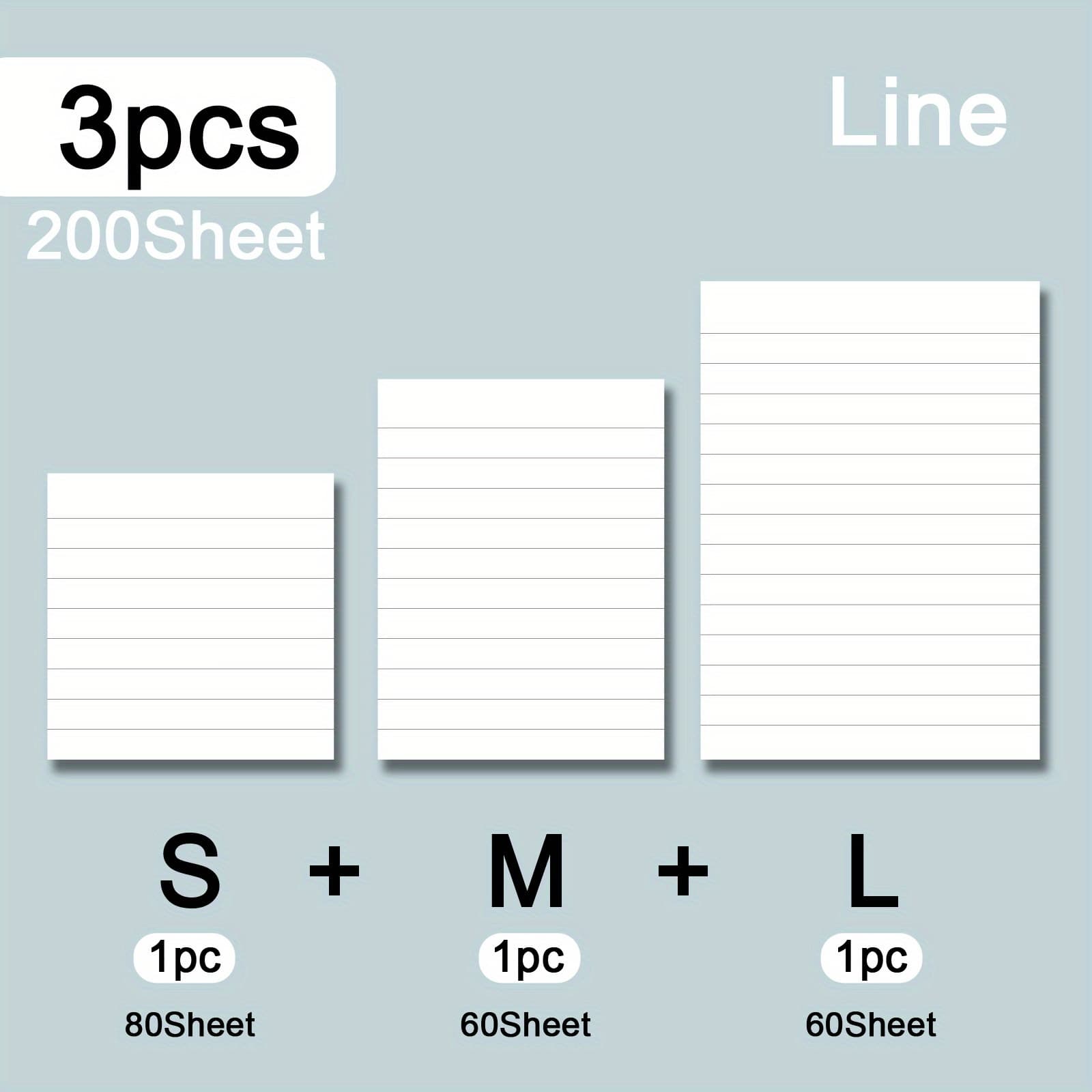 80 Small & 60 Large/medium Self-adhesive Portable Student Note Markers: The Perfect Book Of Horizontal Strip & Grid Sticky Notes For School & Office Use!