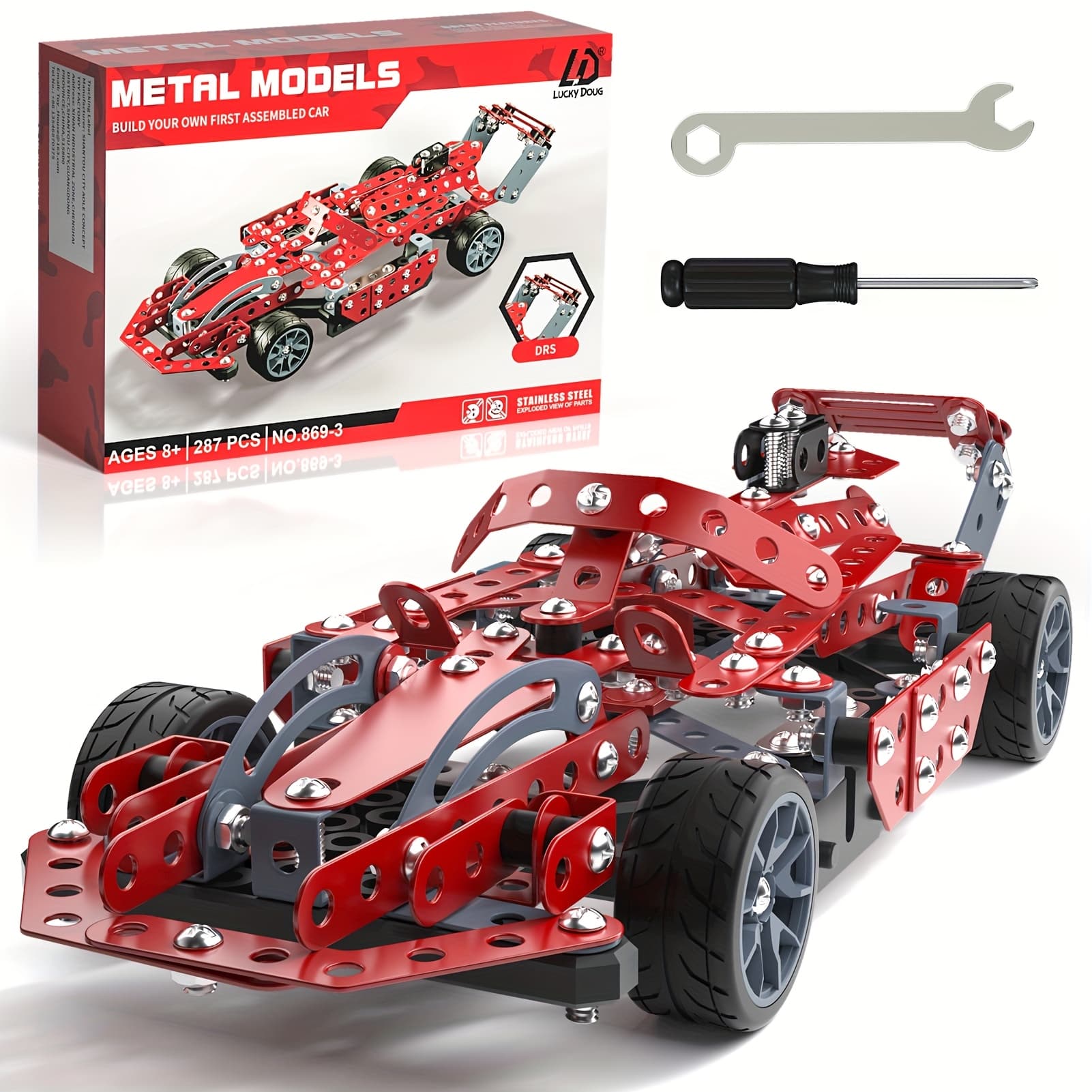 287pcs Stem Construction Toy Set For Children, Vehicle Assembly Kit 8 To 12