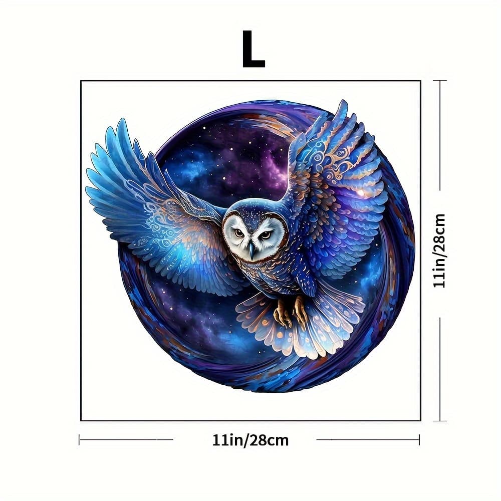 Animal Shaped Wooden - Starry Night Design, High Difficulty Challenge, Intricate Feather & Art, Puzzle For Adults, Unique Birthday Gift Idea, Adult Brain Teaser | Theme |