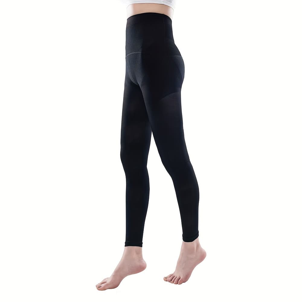 Women's Compression Tights, 20-30mmhg Graduated Support, Opaque Footless High-waisted Compression Leggings And Stockings
