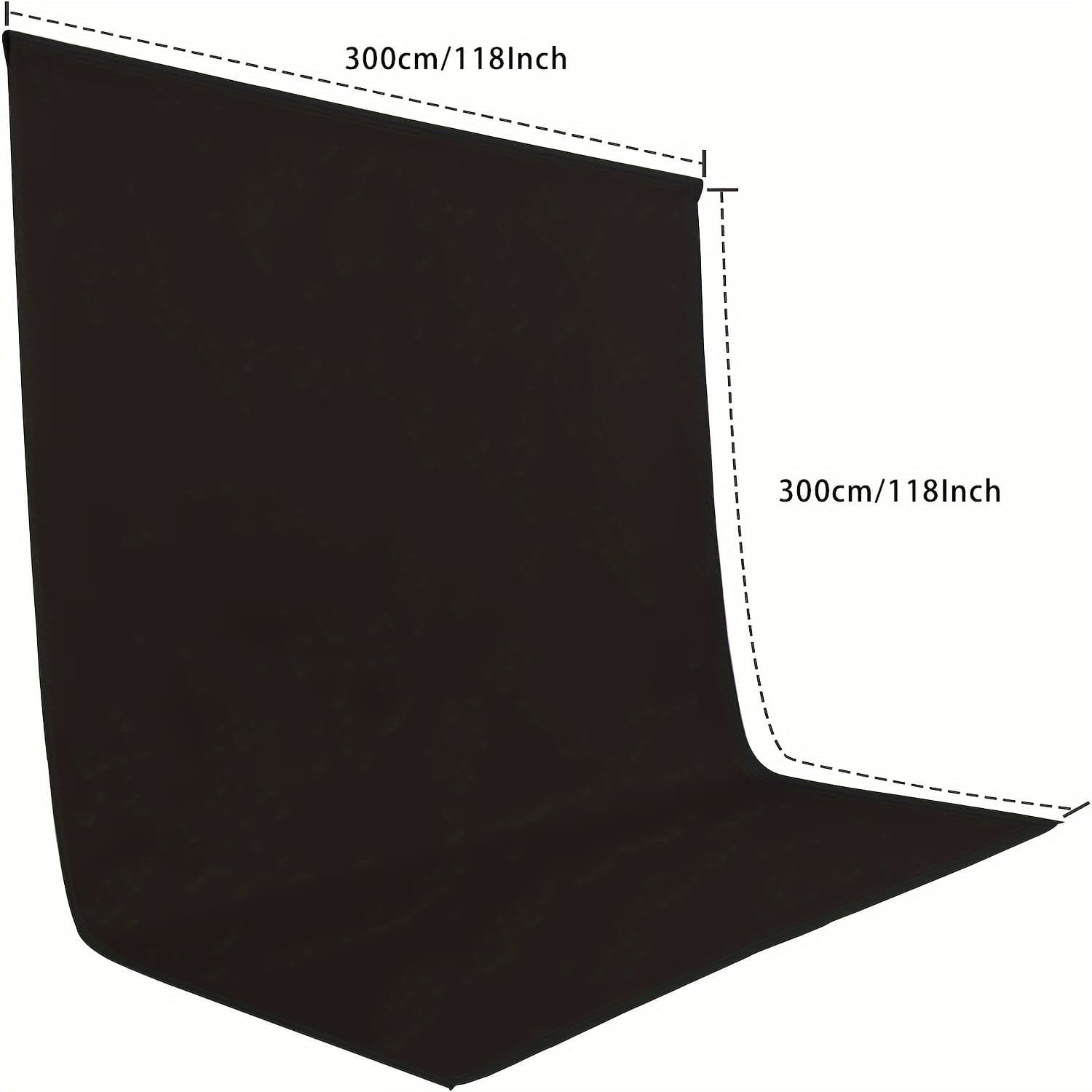 A Black Photography Backdrop Featuring High-density Polyester Fabric, Suitable For Portrait Photography, Parties, And Videos - Background Cloth Only