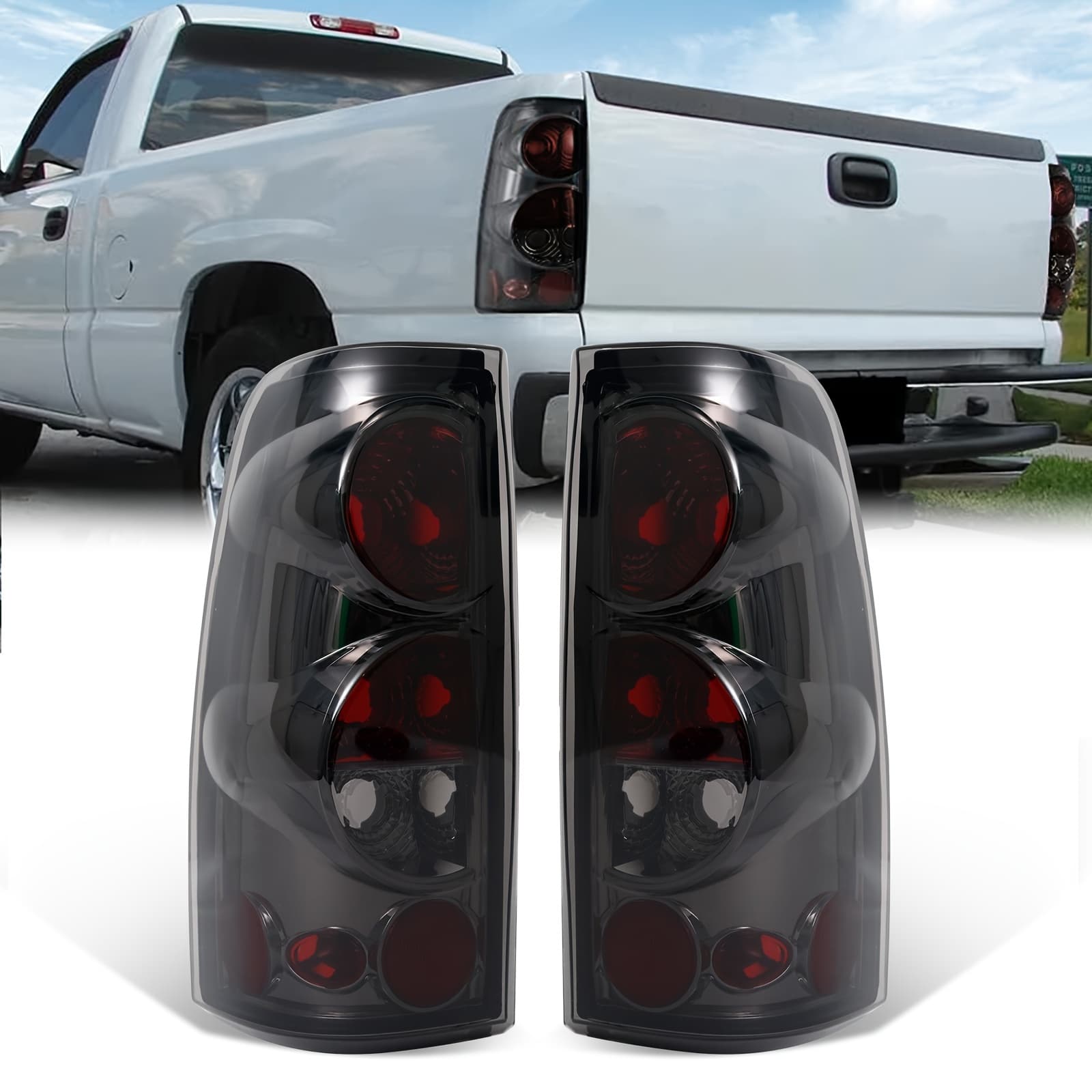 A Pair Tail Lights For Chevy 1500 2500 3500 1999-2006 For Sierra 99-03 Tail Lights