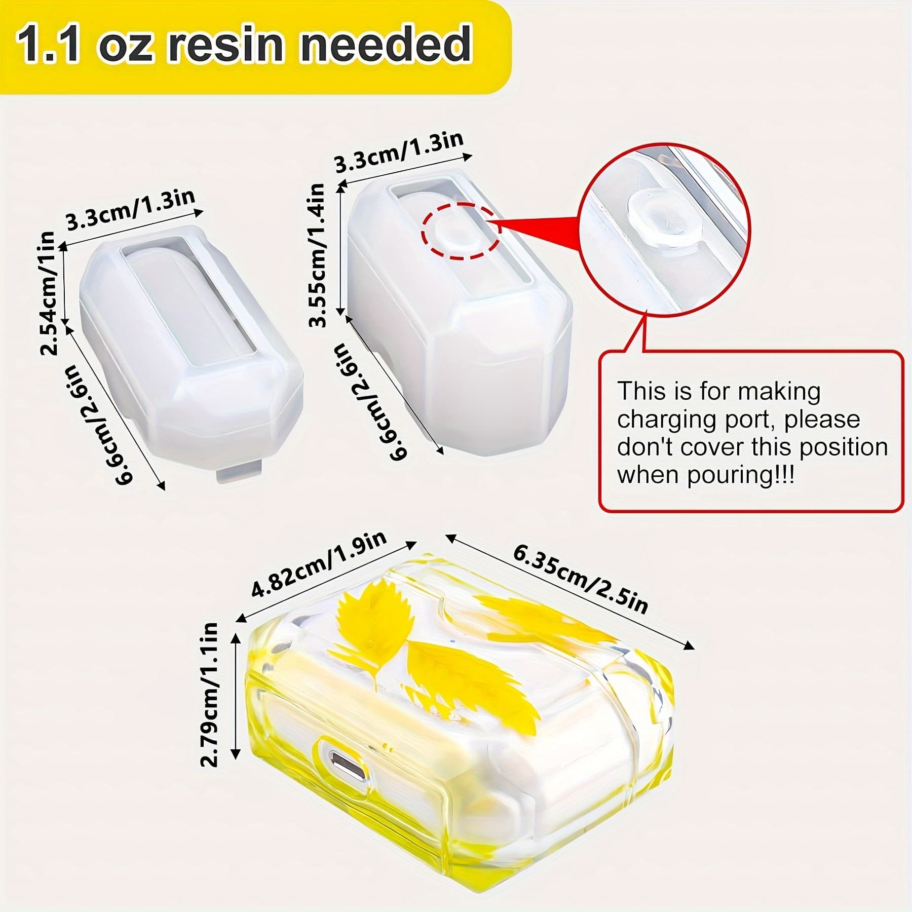 Diy Silicone Resin Mold For - Epoxy Casting Kit For Protective Headphone Cover, Irregular Shape Jewelry Making Supplies