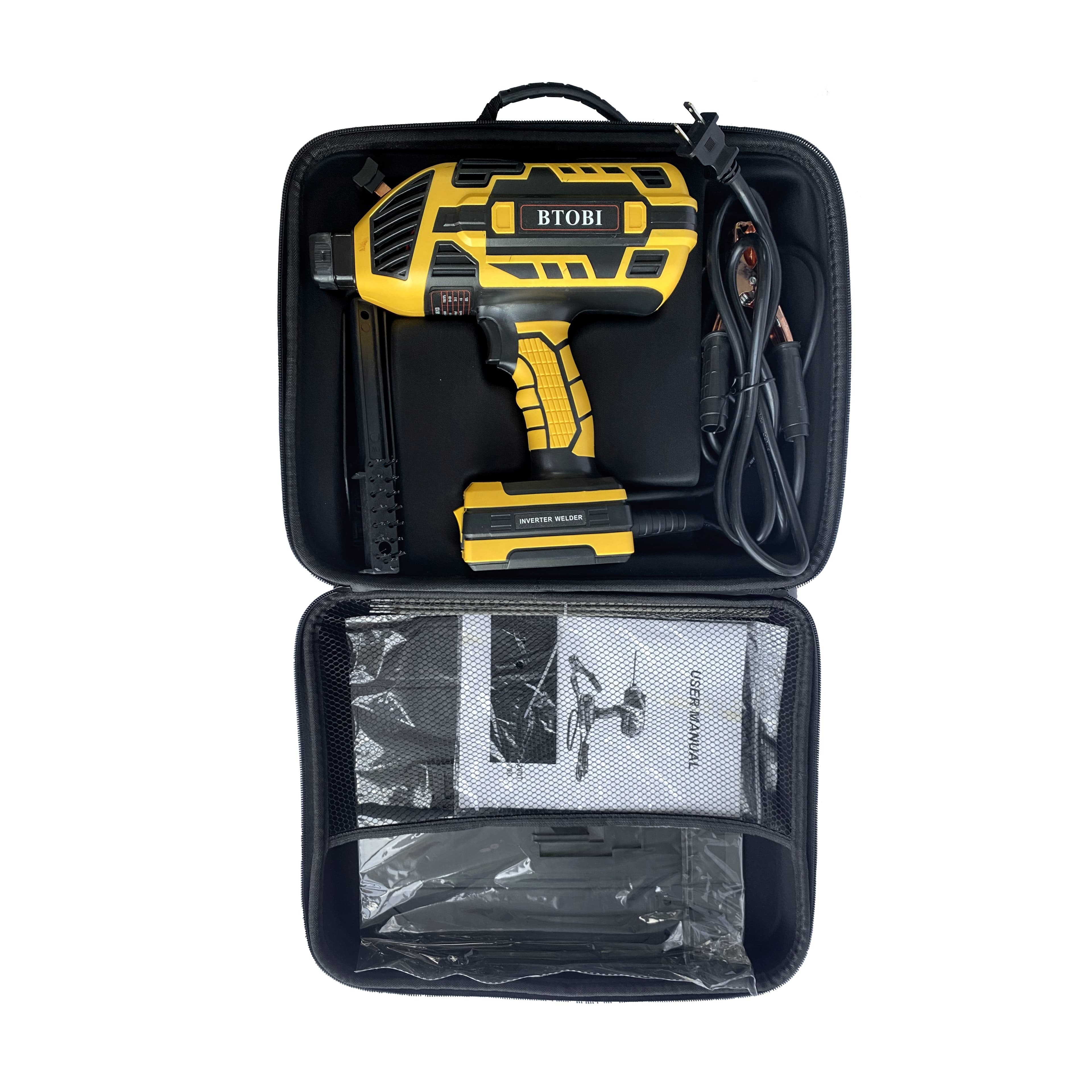 1pc Household Small Welder Portable Electric Welder, Upgraded 110v Handheld Arc Welder With Igbt Inverter 6-speed Variable Current Adjustment, Welding Tool Set For 3/32"-1/8" Welding Rod