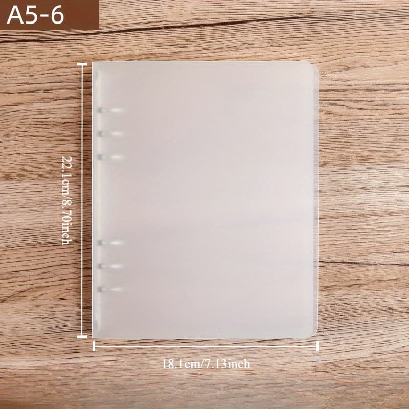 1 Binder, Round Ring Binder Can Hold 175 Snap Closure Plastic Organization Binder, For Office School Home Supplies