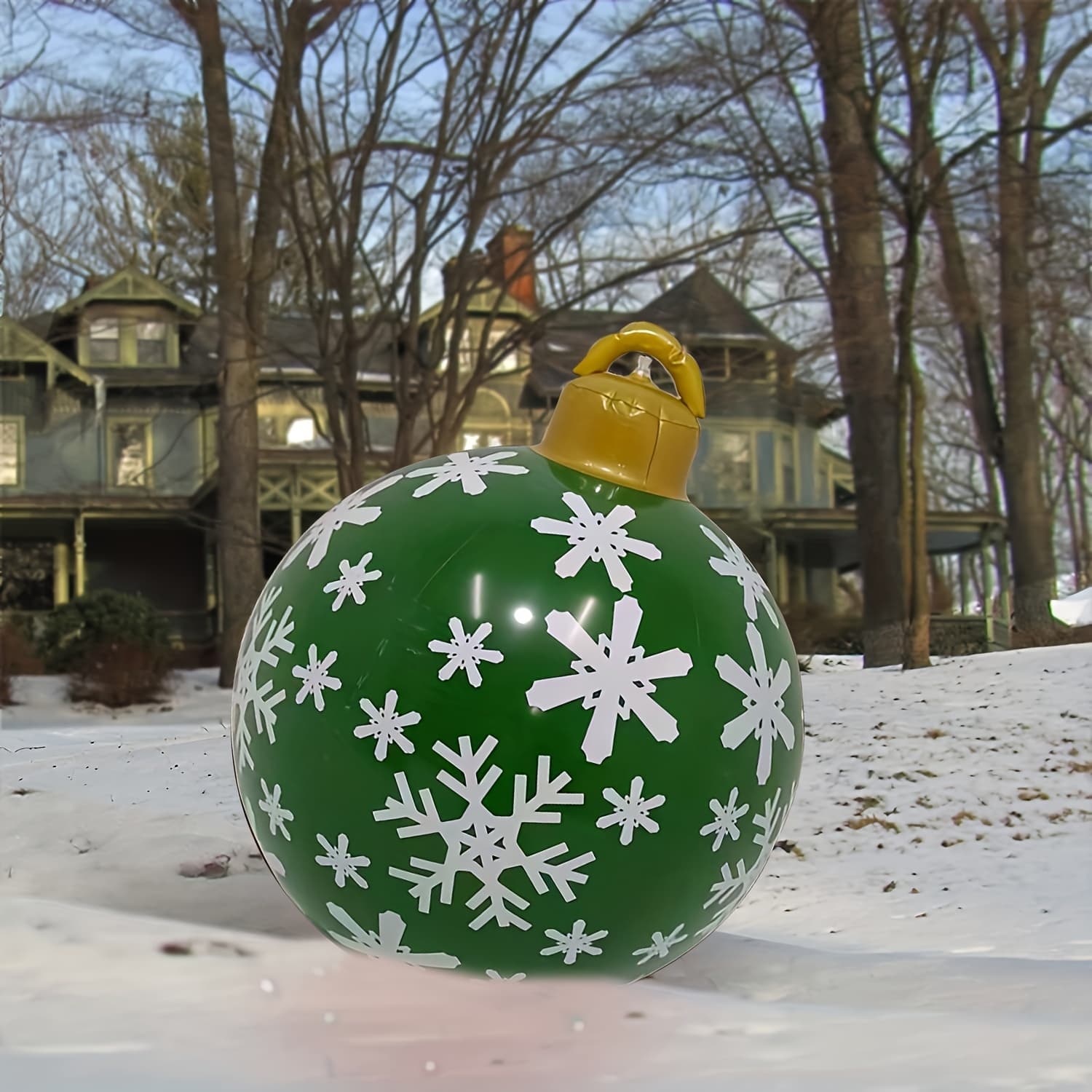1pc Outdoor Christmas Yard Decoration Featuring A Large Inflatable Ball