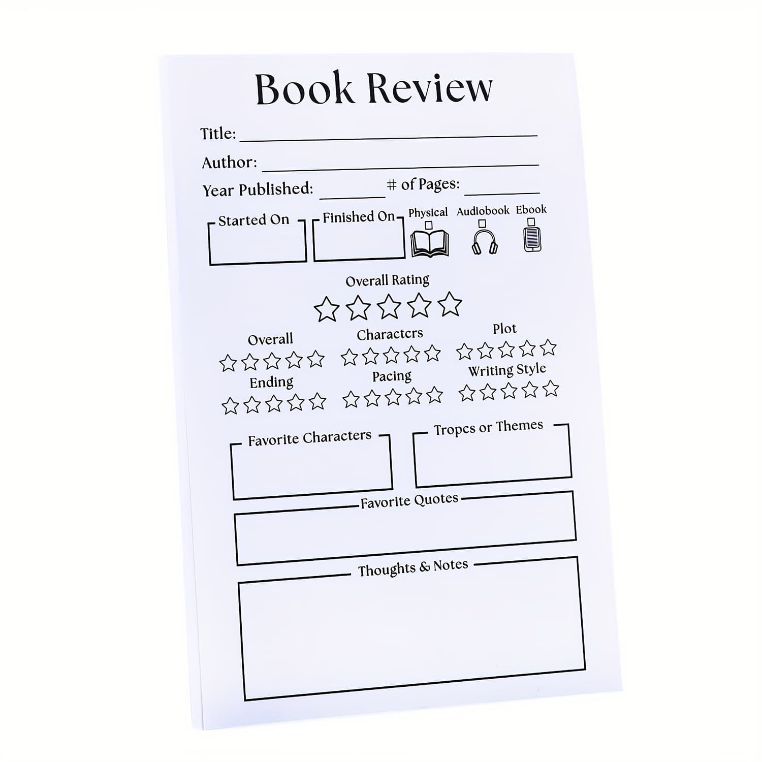 1pc Humorous Book Review Notepad, Sticky Notes, Ideal Present For & Everyday Office Use, 40 Sheets Per Pad