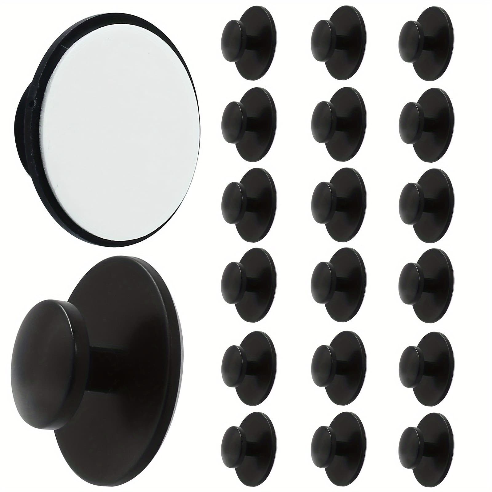 Set Of 20 Black Plastic Adhesive Handles For Cabinets - Self-adhesive Drawer Knobs To Assist With Pulling Drawers, Cupboards, Wardrobes, Cabinets, And Windows
