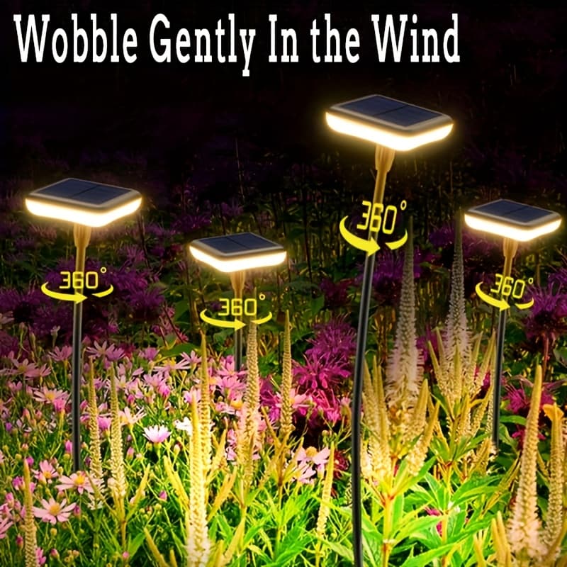 Solar Garden Lights - Tall 31" Pathway Lights With Auto For Yard Outside Patio Path Lawn - Up To 12 Hours Long-lasting And