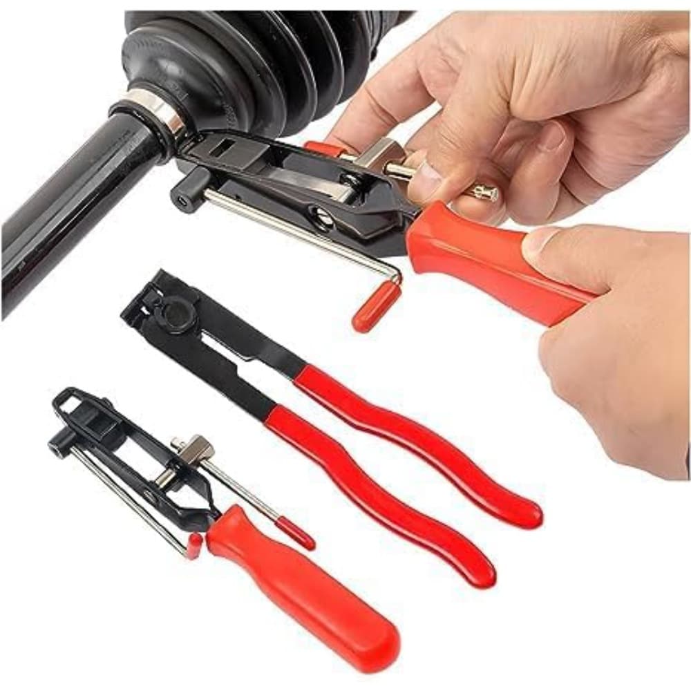 Heavy-duty Cv Boot Clamp Pliers & Ear Banding Tool Kit - Automotive Hose Crimping And Removal For Cars, , Utvs