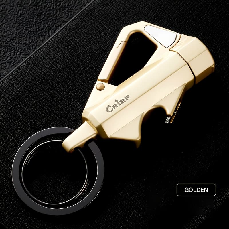 Mini Metal Portable Pocket Kerosene Lighter | Wheel Design With Bottle Opener, Keychain, Perfect For Outdoor, Camping, Collecting, Easter Gifts (fuel Not Included) - Wxcatim