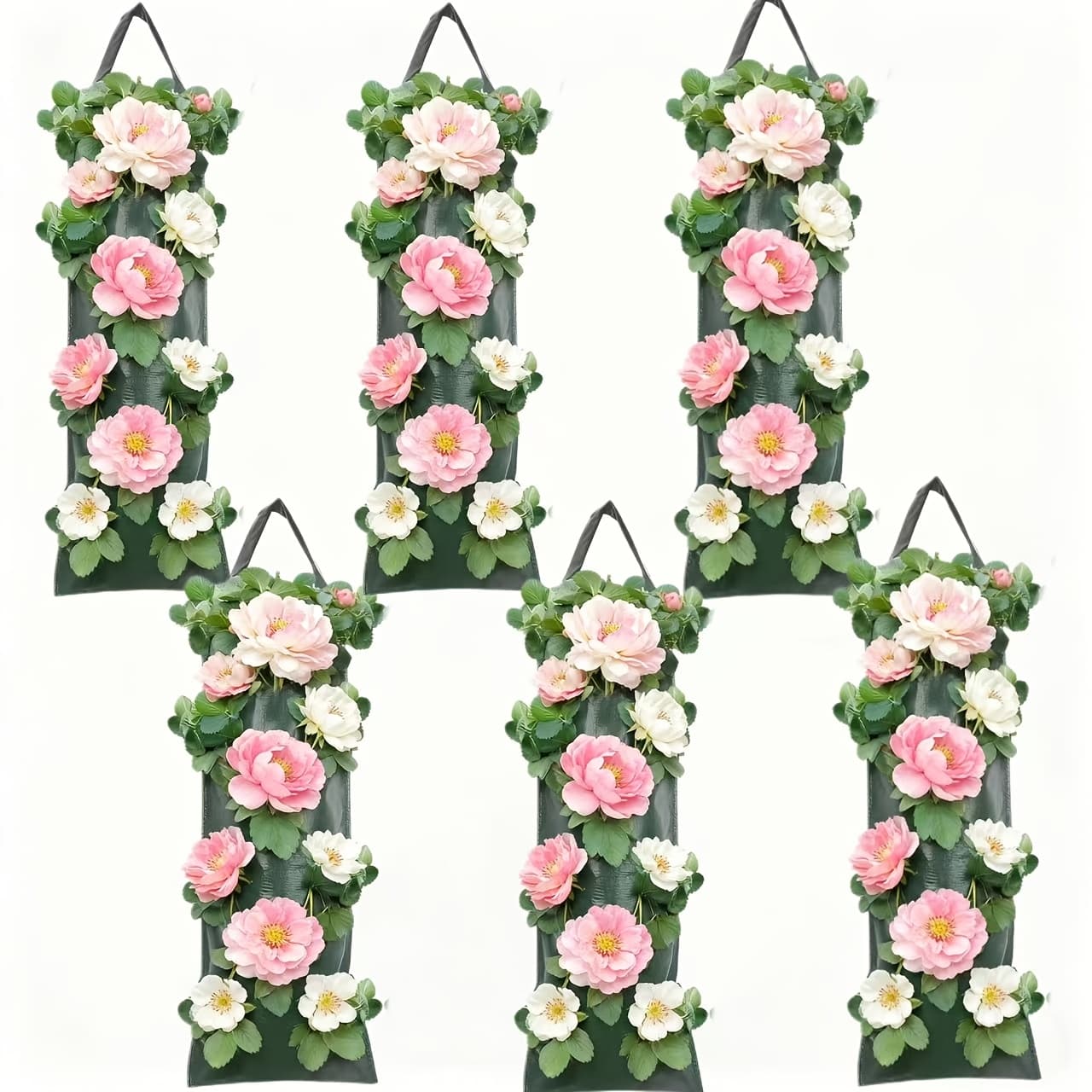 6pcs Strawberry , , Planting Bag, Handle , Perforated Hanging Strawberry , Strawberry , Strawberry Plant/vegetable Hanging Strawberry