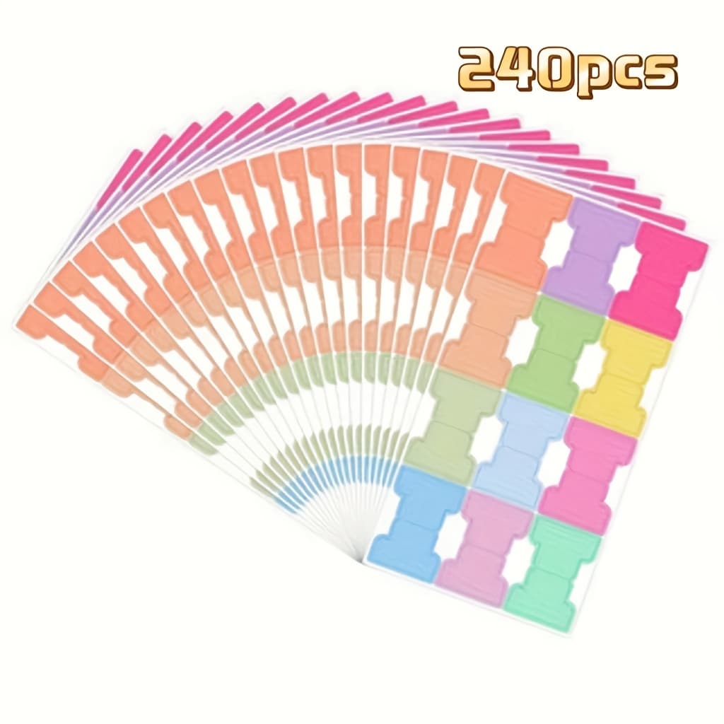 240pcs/20 Sheets Page Index Marker Label Stickers Label Stickers Archiving Labels Double-sided Suitable For Teacher Classroom Reading Marking Note Marking