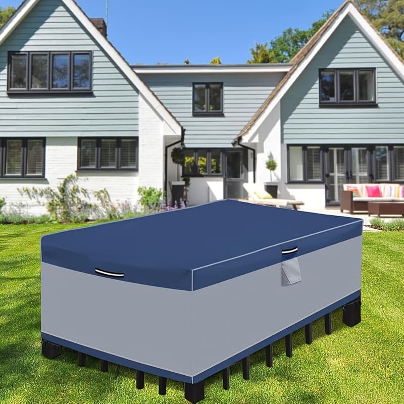 Waterproof Rectangular Patio Set Cover - Durable 600d Oxford Fabric